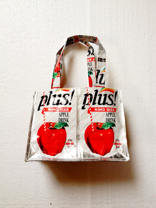 bag made from recycled drinks cartons